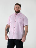 D555- Clarke pink Linen Mix Shirt