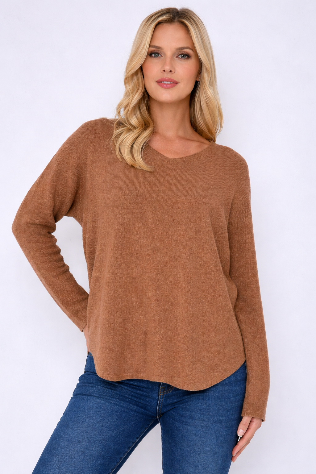 Pacific Dove- Super Soft V Neck jumper