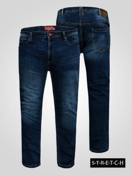 D555- Ambrose Tapered Fit Stretch Stonewash Denim Jeans