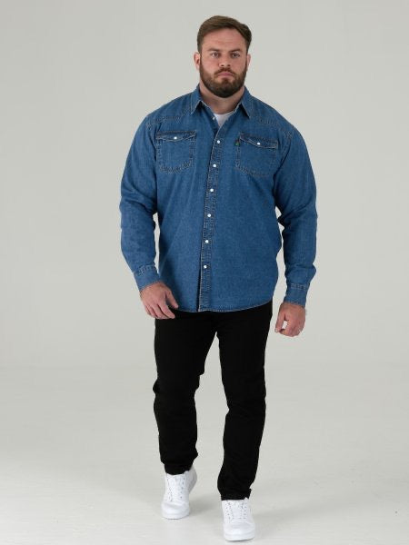 D555- Western Style Denim Shirt