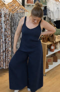 Apricot Cotton Weave Jumpsuit