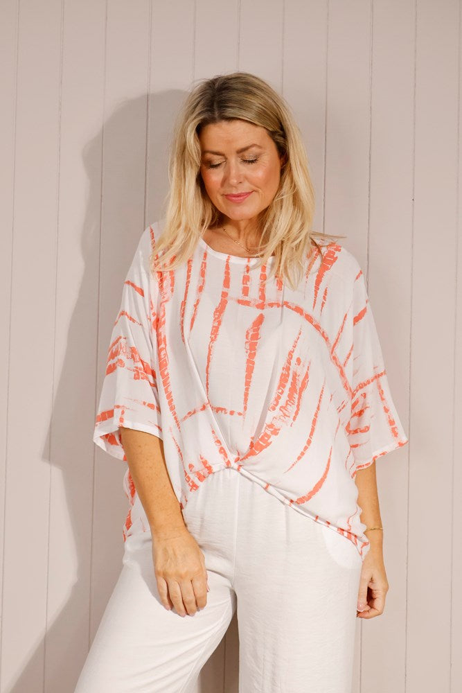 Pacific Dove- Tie Dye Batwing Top