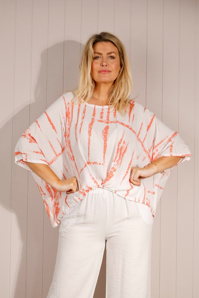 Pacific Dove- Tie Dye Batwing Top