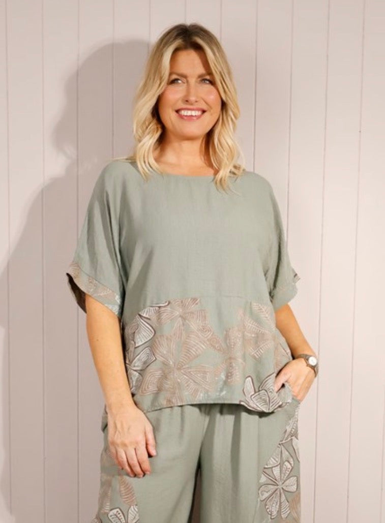 Pacific Dove- Floral Print Box Top