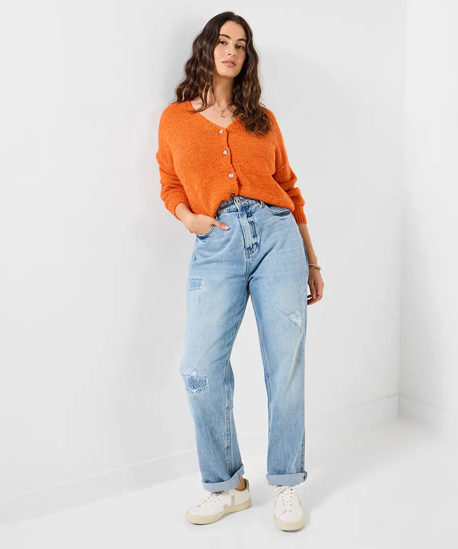 Joe Browns- Celia V-Neck Cardigan Orange